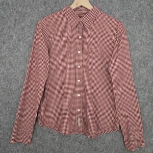 Abercrombie & Fitch Shirt Mens M Red Plaid Button Up Long Sleeve Cotton Preppy